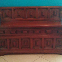 Panca Antica in legno con contenitore
