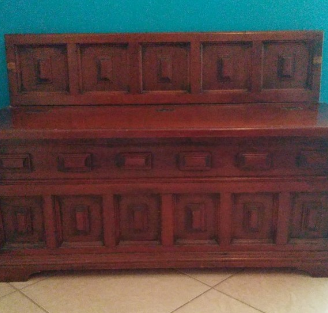 Panca Antica in legno con contenitore