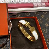 🐎Bracciale Hermès H, oro bianco, taglia 18