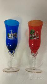 bicchieri flute colorati  2 pezzi
