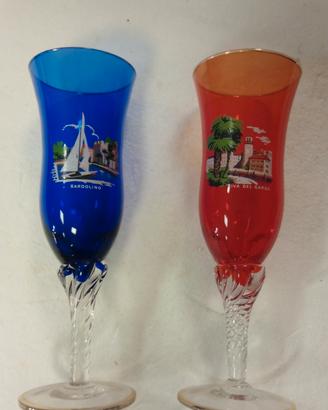 bicchieri flute colorati  2 pezzi