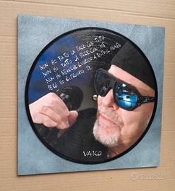 Quadro vinile omaggio a Vasco Rossi 