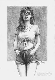 disegno donna grafite