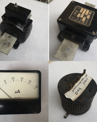 Materiale elettrico vintage voltmetro prese ecc