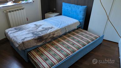 Letto singolo + estraibile con 2 materassi inclusi