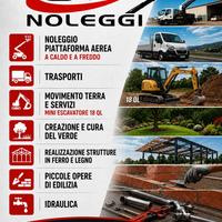 Noleggio PLE, movimento terra e servizi 
