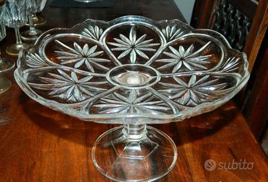 Alzatina in vetro di Boemia vintage