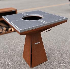 BBQ - Barbecue Torcia, 90x90 in pietra lavica