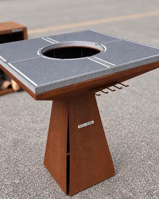 BBQ - Barbecue Torcia, 90x90 in pietra lavica