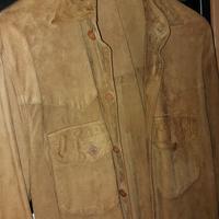 Giacca a camicia sfoderata in camoscio