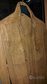 Giacca a camicia sfoderata in camoscio