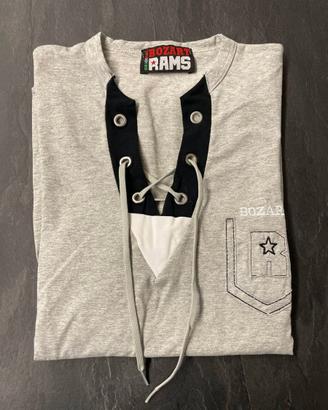 T-shirt maglia a maniche corte da uomo grigia/nera