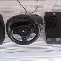 playstation 4 + volante thrustmaster t80 e pedali