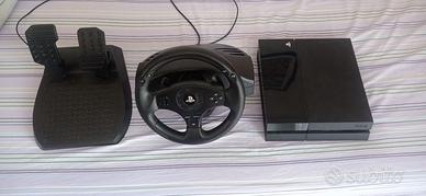 playstation 4 + volante thrustmaster t80 e pedali