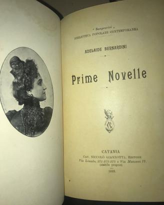 Prime Novelle edizione del 1899 con dedica