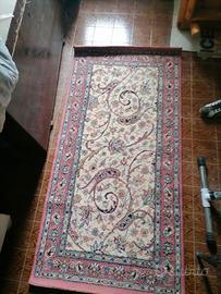 Tappeto rosa e beige nuovo 80×160