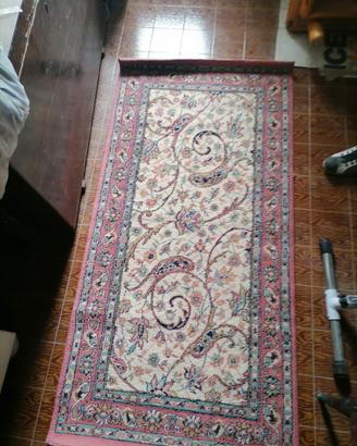 Tappeto rosa e beige nuovo 80×160