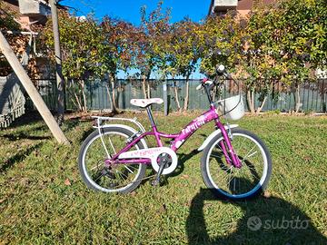 Bicicletta bambina viola Velomarche cambio s