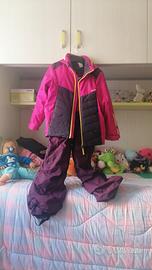 Completo tuta sci bambina tg. 6 anni