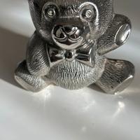 Orsetto fermacarte argentato