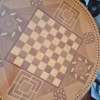 tavolino  scacchiera, giochi,   in legno