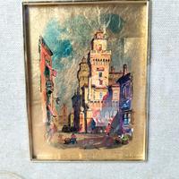 Quadro foglia oro con certificato