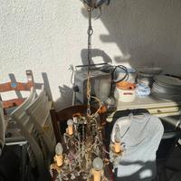 Lampadario vintage classico color oro