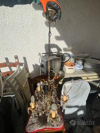 Lampadario vintage classico color oro