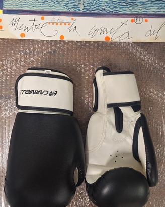 Guantoni da boxe Carnielli 10/12 oz nero/bianco –