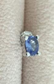 Orecchino Glamira oro bianco 18kt con tanzanite