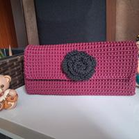 borsa all'uncinetto fatta a mano,pochette 