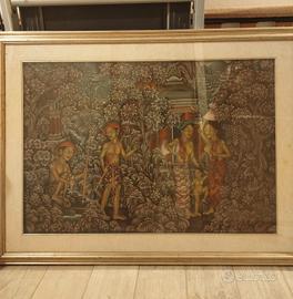 Quadro balinese con cornice 114x80