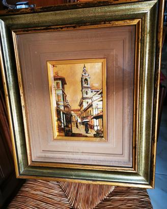 Quadro su foglia d'oro 