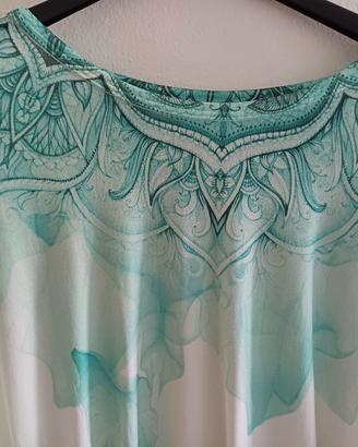 maglia leggera a fantasia verde acqua