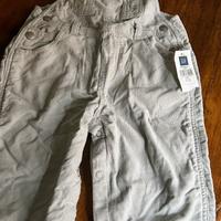 Tuta salopette in velluto bimbo nuova della Gap