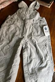 Tuta salopette in velluto bimbo nuova della Gap