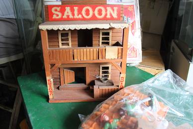 Playset Western Saloon, ELASTOLIN anni 70 fondo di