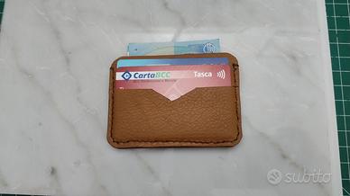 porta carte di credito in pelle