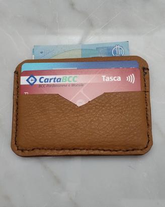 porta carte di credito in pelle