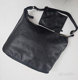 TIMBERLAND BORSA NERA VERA PELLE CON BUSTINA