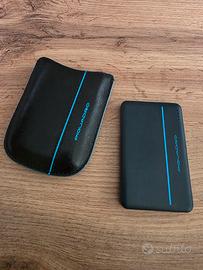 Power bank Piquadro 2500 mAh con custodia in pelle