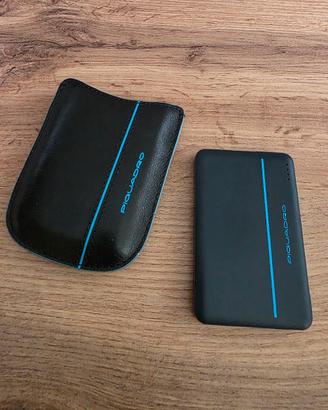 Power bank Piquadro 2500 mAh con custodia in pelle