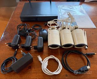NVR 4 CANALI - 3 telecamere WIFI/IP - HD 500GB