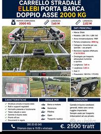 Carrello Ellebi biasse LBN 17A / LBN 16 2000kg