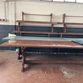 TAVOLI IN LEGNO MASSELLO E PANCHE