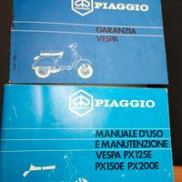 Piaggio Vespa PX libretti uso manutenzione Garanzi