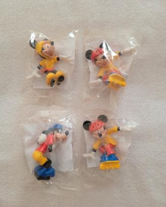 Set 4 statuette Topolino e Pluto vintage 