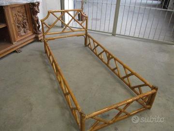 Letto singolo in bambù anni 70