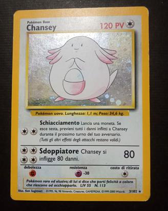 Chansey 3/102 Holo ITA – Set Base Pokémon vintage
