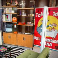 Libreria svedese anni 70 vintage rovere chiaro